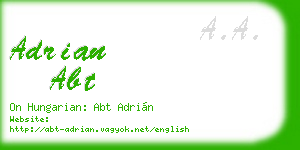 adrian abt business card