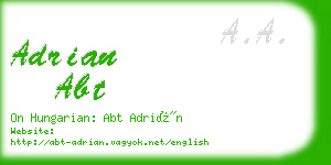 adrian abt business card